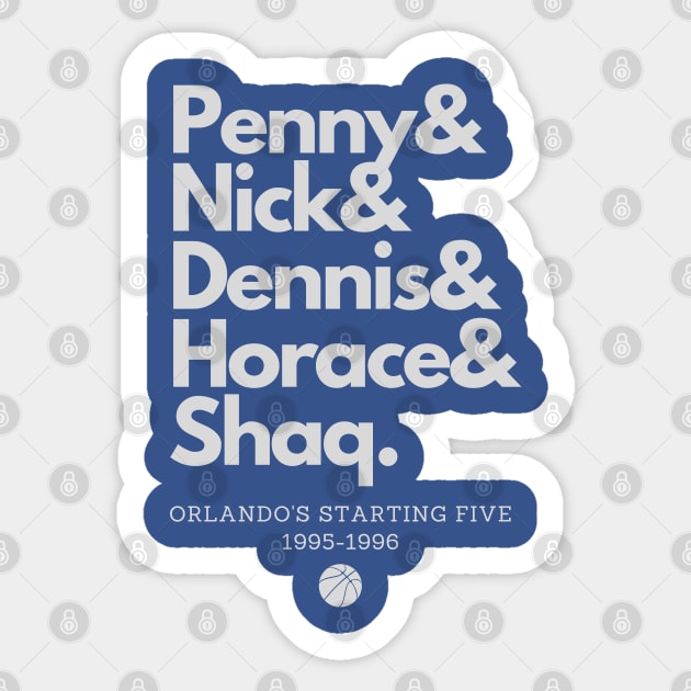 1995-1996 Orlando's Starting Five! Sticker by capognad